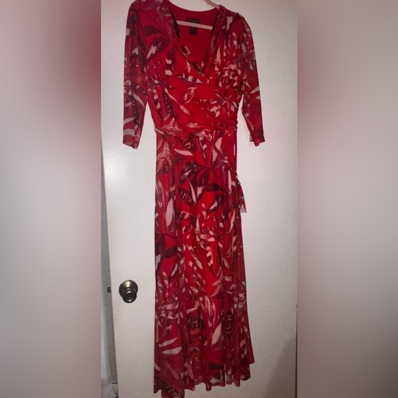 Enfocus Studio Dresses & Skirts - Vibrant Red Long Sleeve Maxi Dress